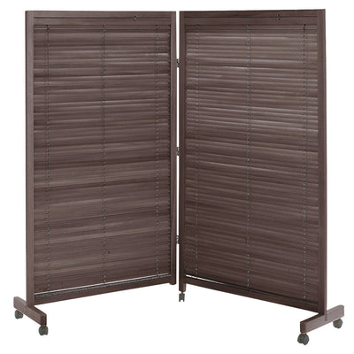 衝立 2連 高さ155cm 天然木 桐 折りたたみ ルーバタイプ 間仕切り パーテーション