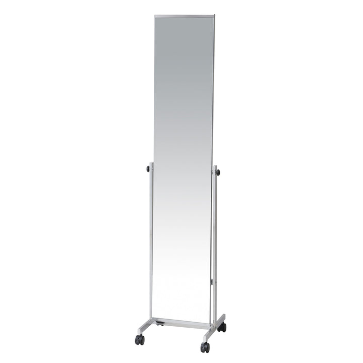 スタンドミラーシルバー