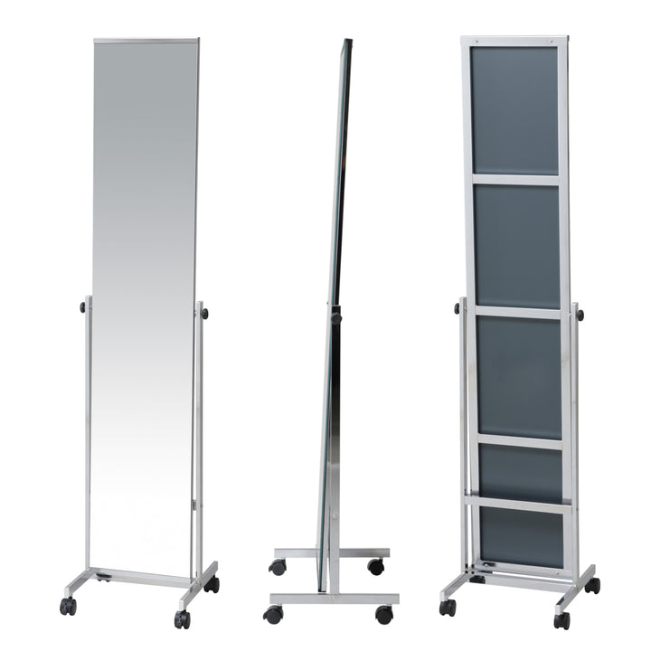 スタンドミラーシルバー