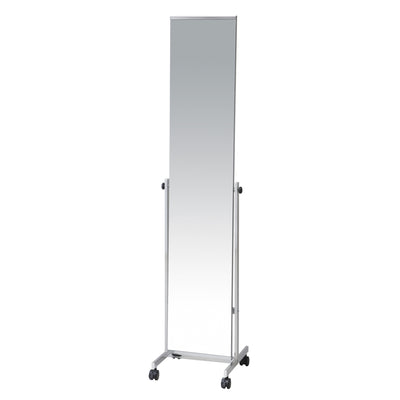 スタンドミラー 高さ147cm キャスター付き 飛散防止 角度調節 姿見