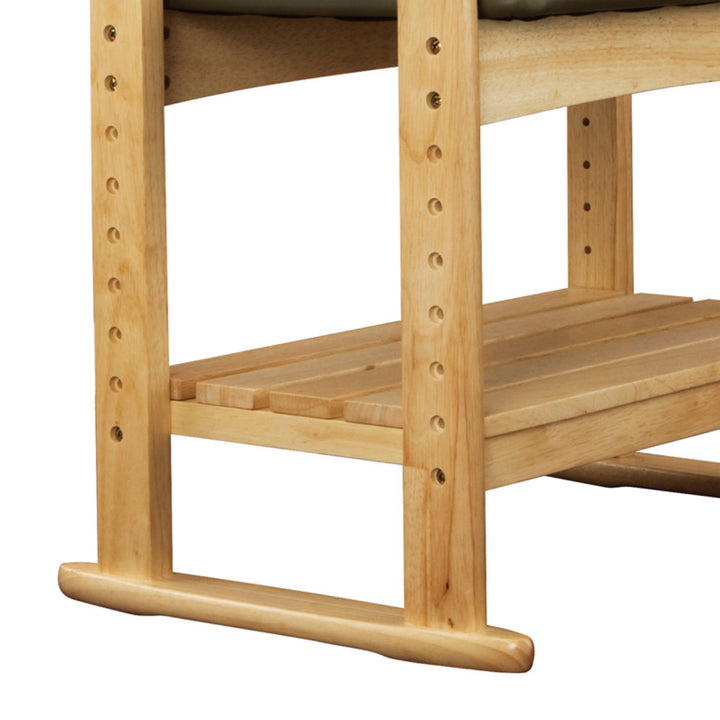 肘付スツールナチュラル高さ調節式