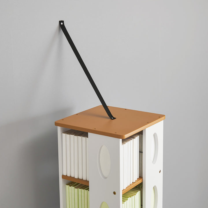 回転式コミックラック5段高さ120cmコミック本約200冊収納完成品