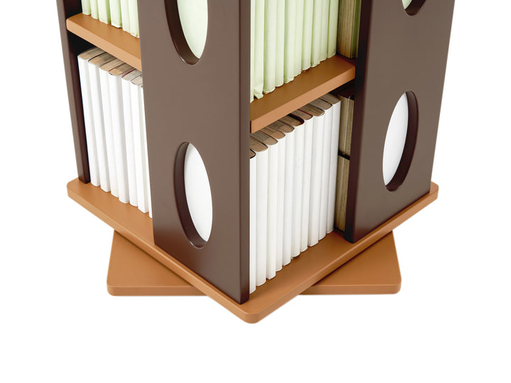 回転式コミックラック7段高さ167cmコミック本約280冊収納完成品