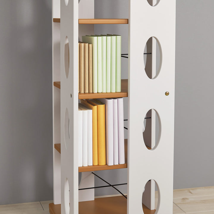 回転式コミックラック7段高さ167cmコミック本約280冊収納完成品