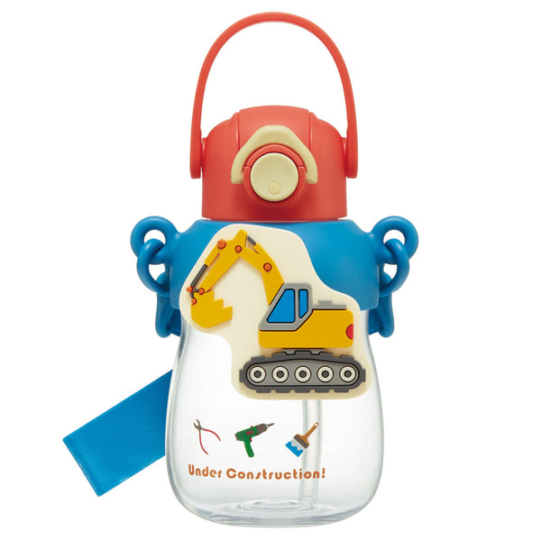 水筒650mlラバーマスコット付ストローボトルはたらくクルマ