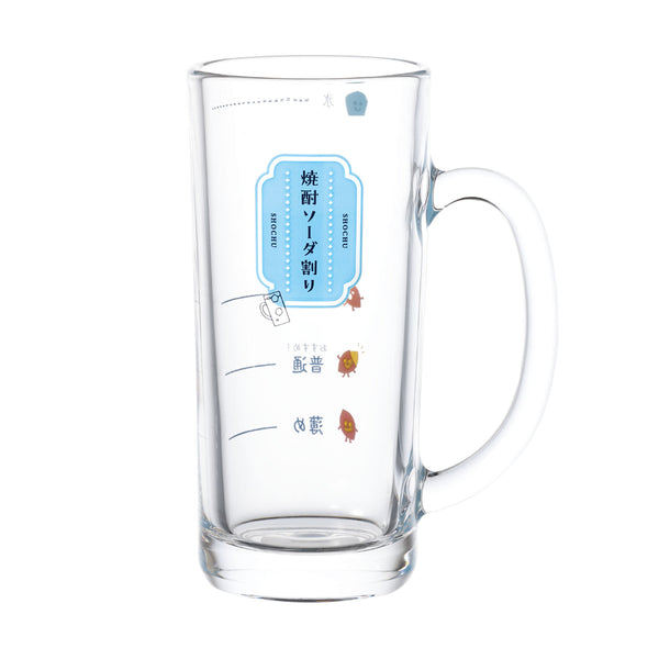 ビアグラス435ml焼酎ソーダ割りジョッキ目安つき