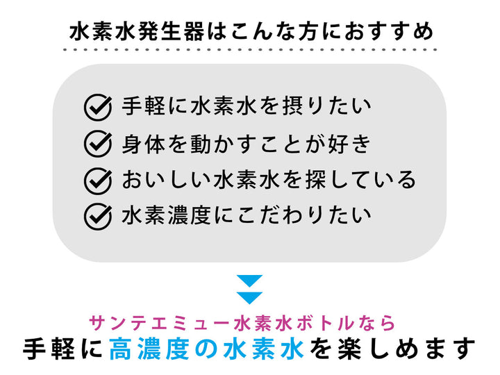 水素水生成器水素水ボトルサンテエミュー