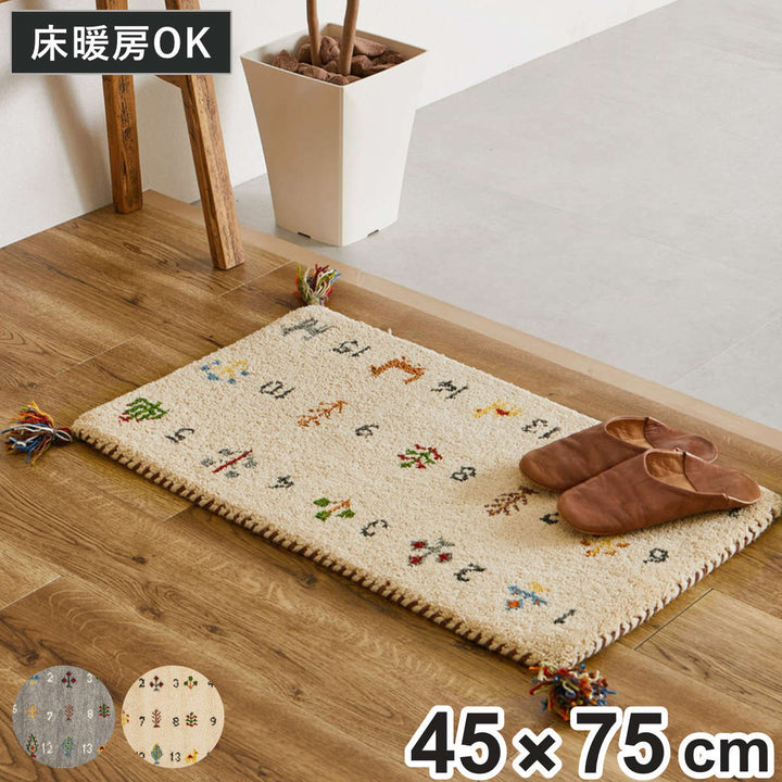 玄関マット室内GABBEHヌメロ45×75