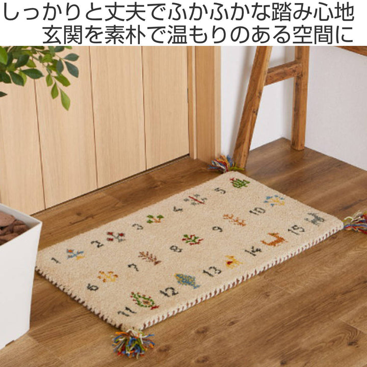 玄関マット室内GABBEHヌメロ45×75