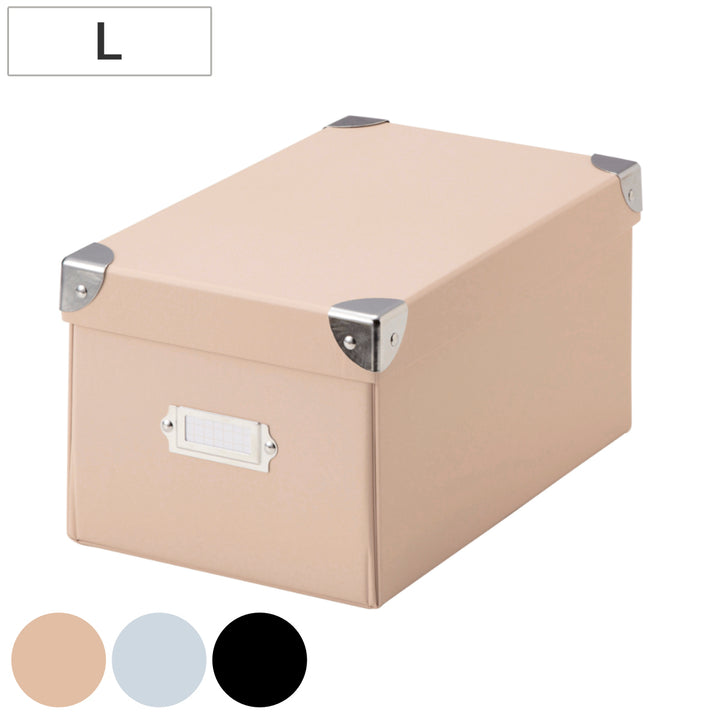 収納ボックスroomonizeマジックボックスLふた付きA4幅27×奥行38×高さ18cm