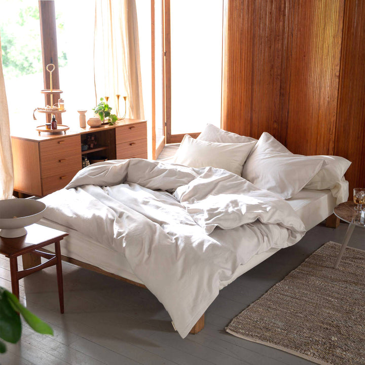 掛け布団カバーFabtheHomeダブルコットンビエラ綿100％洗濯機OK