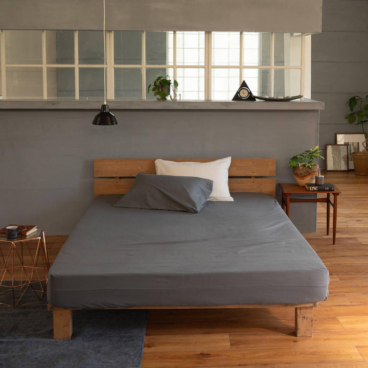 ボックスシーツFabtheHomeシングルコットンビエラ綿100％洗濯機OK