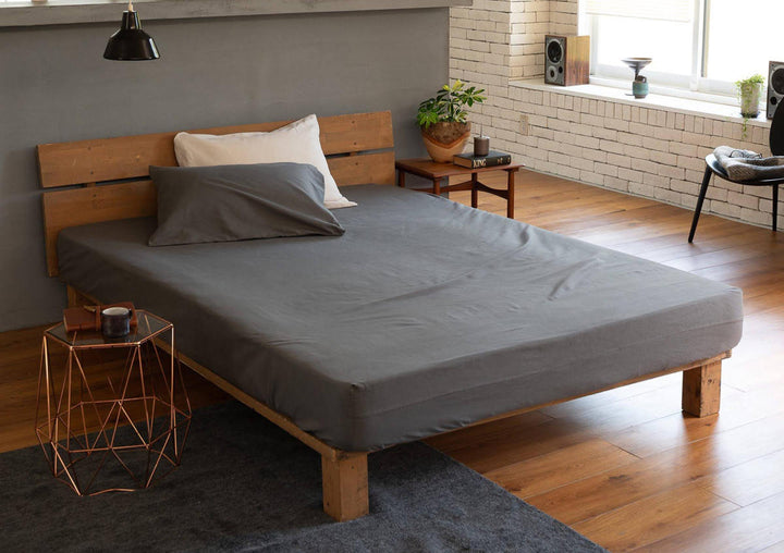 ボックスシーツFabtheHomeシングルコットンビエラ綿100％洗濯機OK