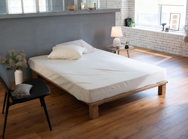 ボックスシーツFabtheHomeセミダブルコットンビエラ綿100％洗濯機OK