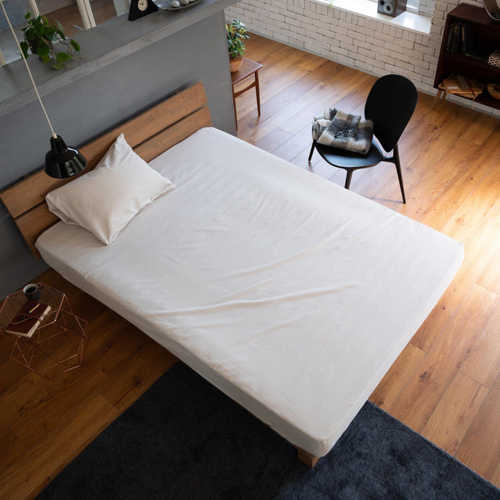 ボックスシーツFabtheHomeセミダブルコットンビエラ綿100％洗濯機OK