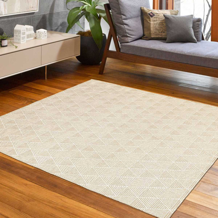 ラグ洗えるジャガード織り180×180cmアリスホットカーペット対応