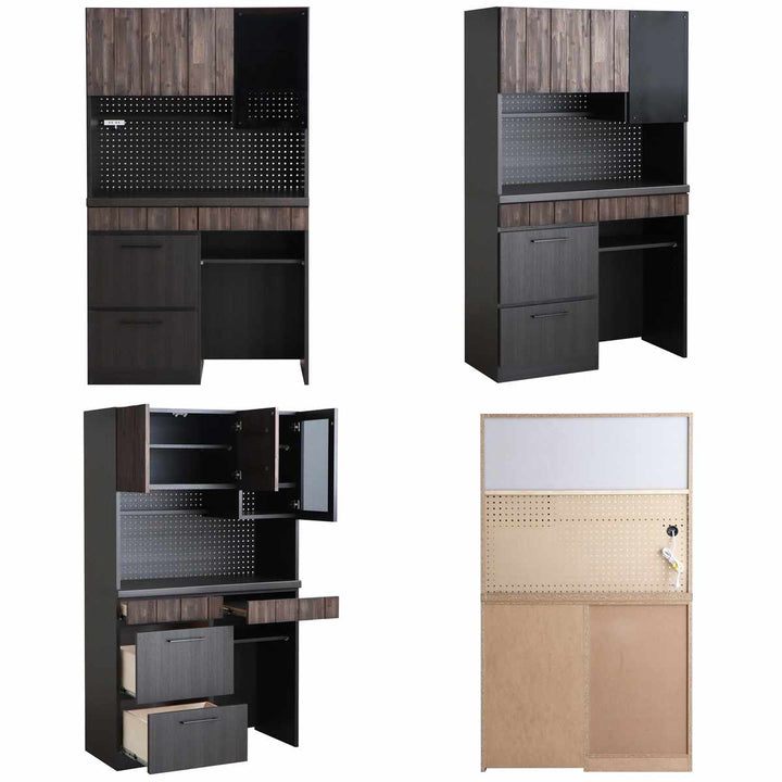 食器棚RESEBタイプ幅104.7cm天然木日本製アカシア