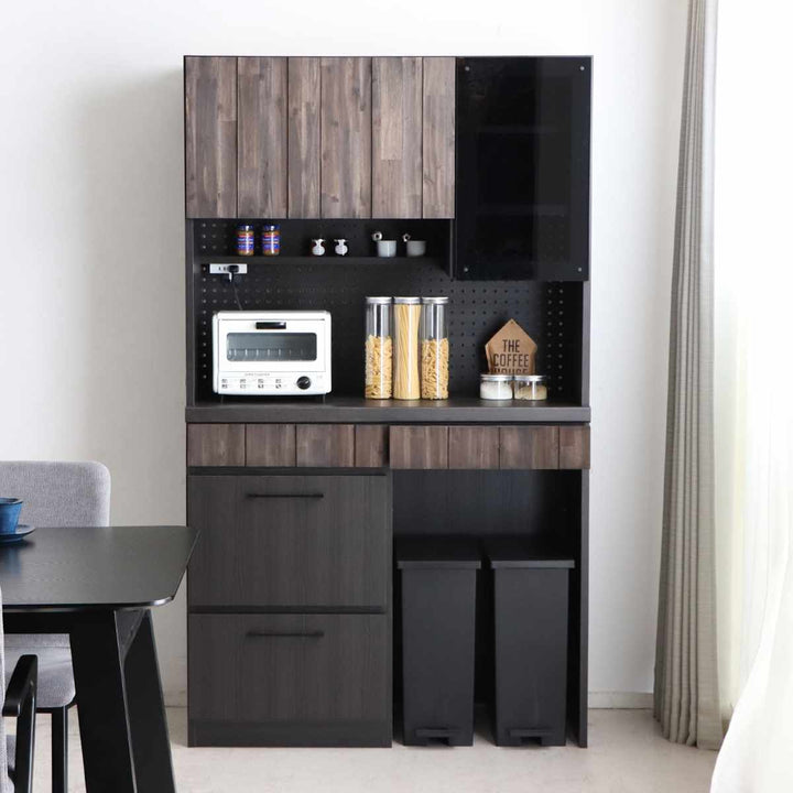 食器棚RESEBタイプ幅104.7cm天然木日本製アカシア