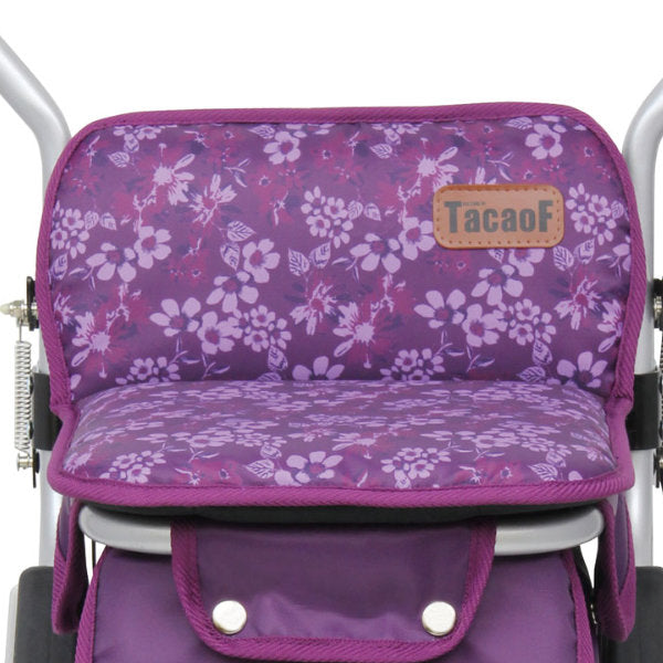 シルバーカー花柄ミドルタイプアルミ製