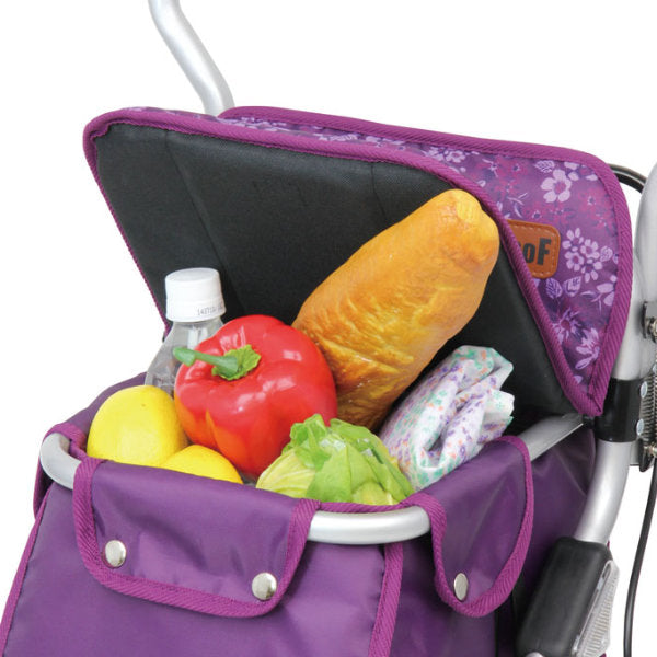 シルバーカー花柄ミドルタイプアルミ製