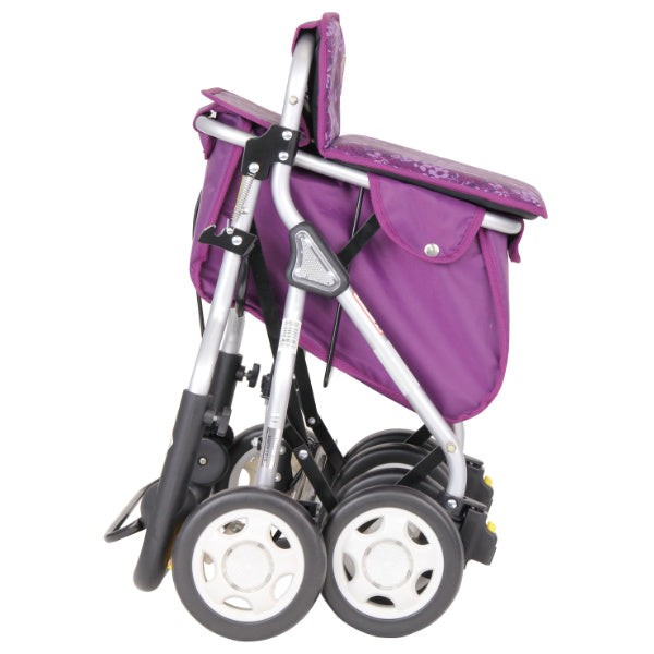 シルバーカー花柄ミドルタイプアルミ製