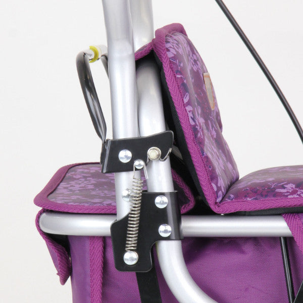 シルバーカー花柄ミドルタイプアルミ製