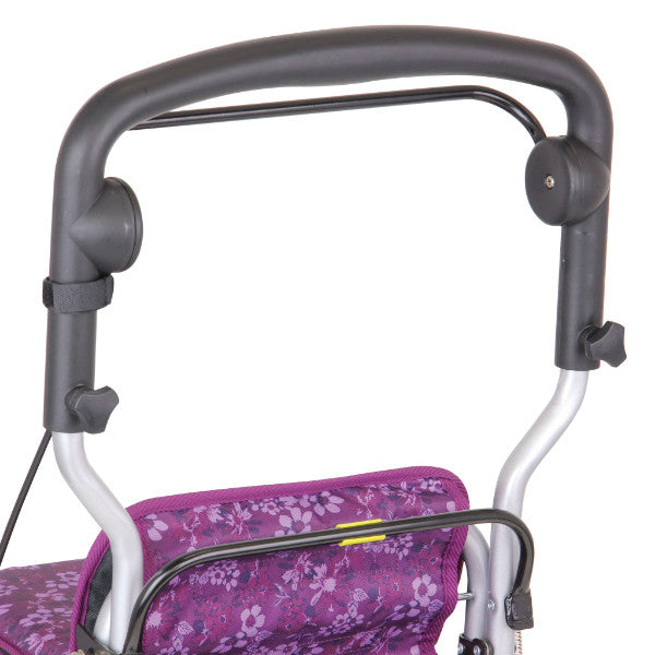 シルバーカー花柄ミドルタイプアルミ製