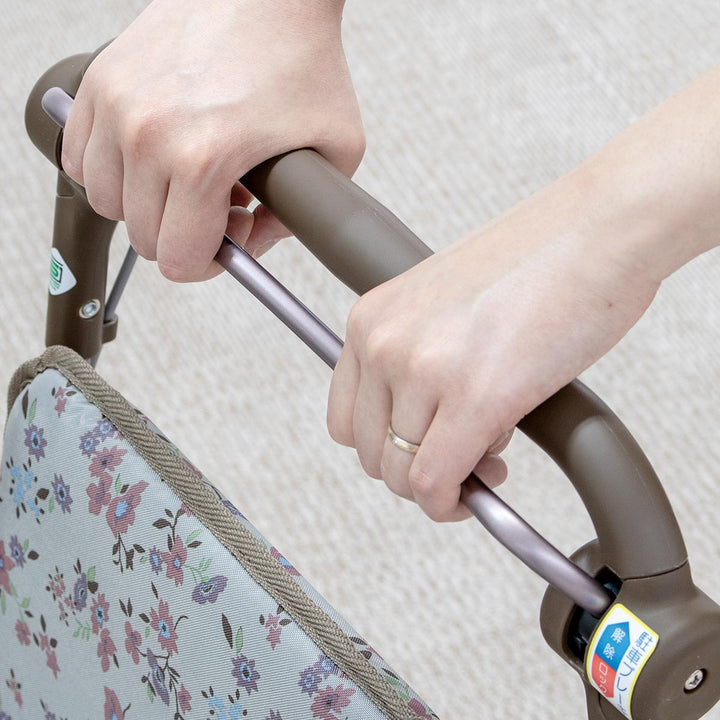 シルバーカーエヴォーク小物入れ付き座れるアルミ製カート高さ調節可能歩行補助