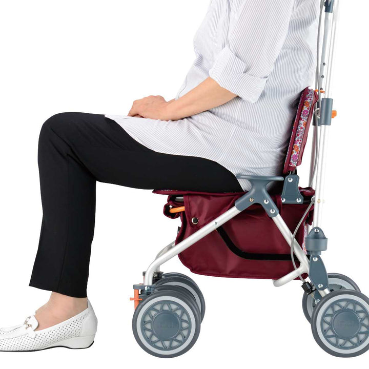 シルバーカーミドルタイプカゴノアMコンパクト座れる幸和製作所