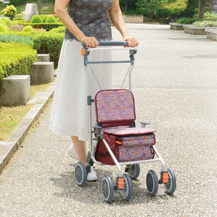 シルバーカーミドルタイプカゴノアMコンパクト座れる幸和製作所