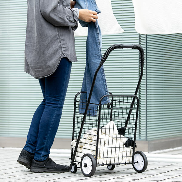 ショッピングカート折りたたみ4輪大容量おしゃれシンプルキャリーカート