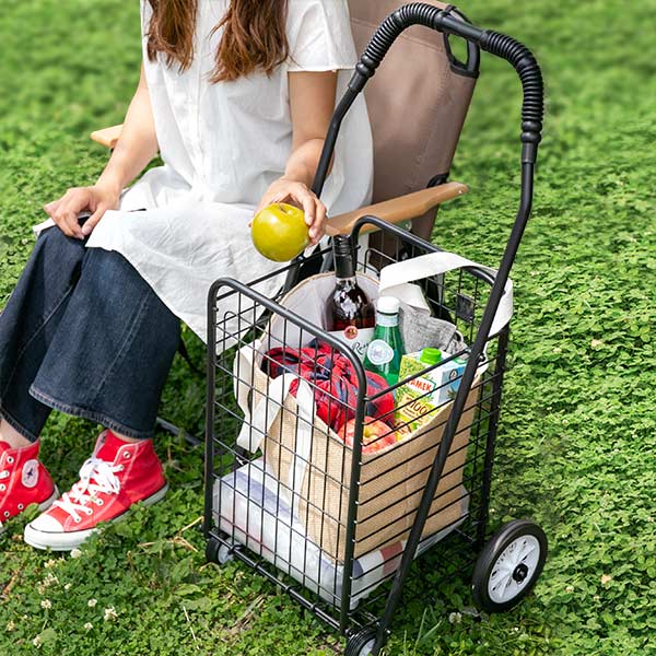 ショッピングカート折りたたみ4輪大容量おしゃれシンプルキャリーカート