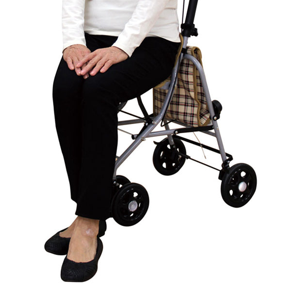 シルバーカーパインウォーカーアルミ製コンパクト座れる幸和製作所おしゃれ