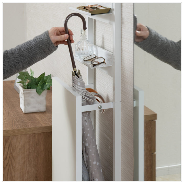 突っ張り玄関収納ラダーラック幅30cm傘立て