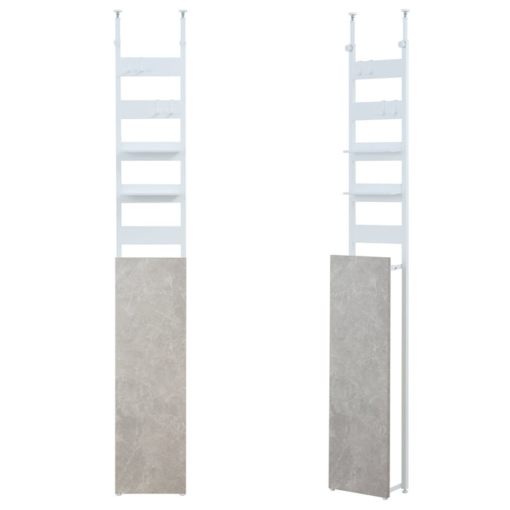 突っ張り玄関収納ラダーラック幅30cm傘立て