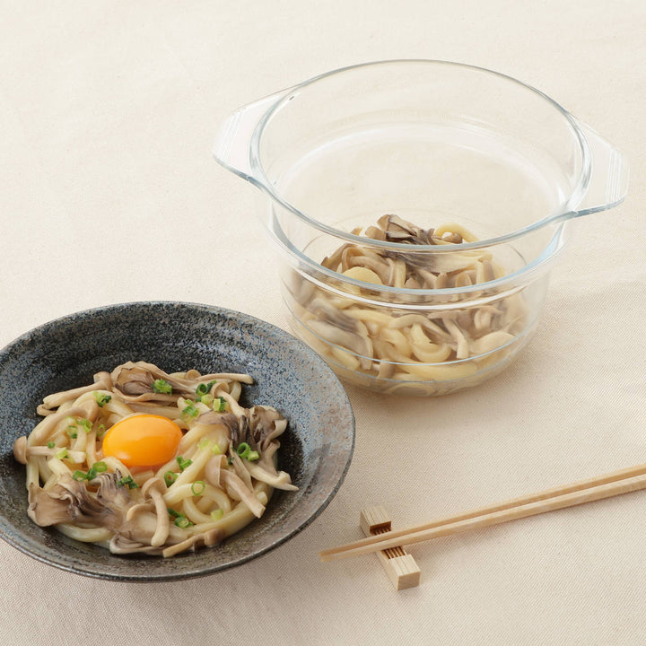 電子レンジ調理鍋18cm耐熱ガラス製デリッシュライフ耐熱ガラスマルチポット