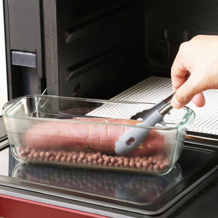 焼きいもポット耐熱ガラス製デリッシュライフ発熱セラミックボール付