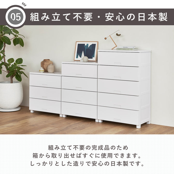 チェストフィッツチェストフルフラット75055段幅75×奥行41×高さ105cm