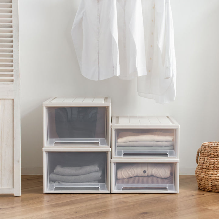 収納ケースFitsケースに積み重ねられるビュートケースワイドW-30引き出し押入れ