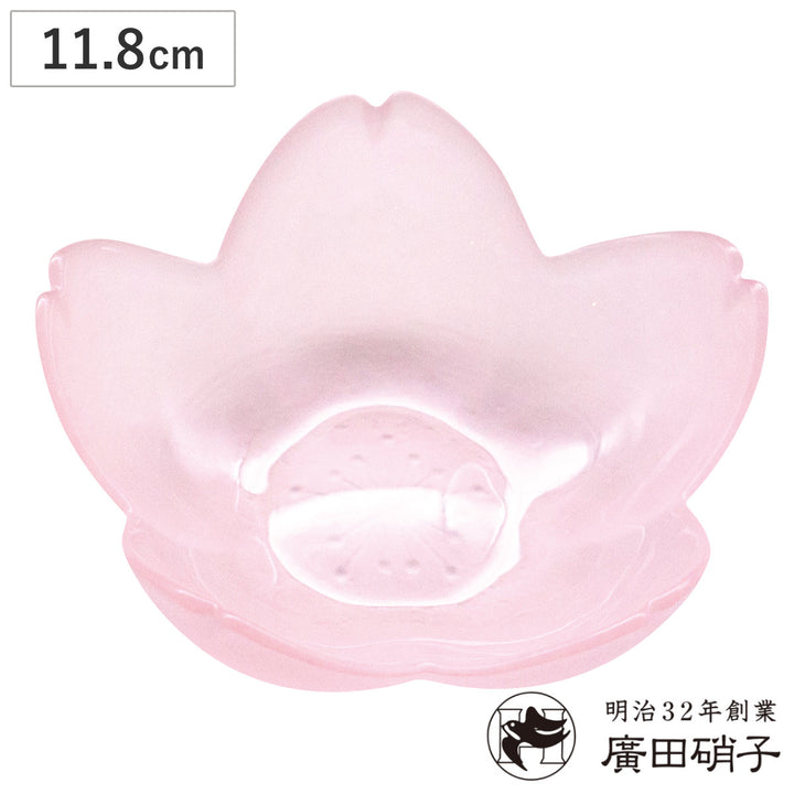 廣田硝子鉢はなほのか桃小鉢