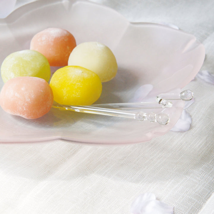 廣田硝子鉢はなほのか桃中鉢