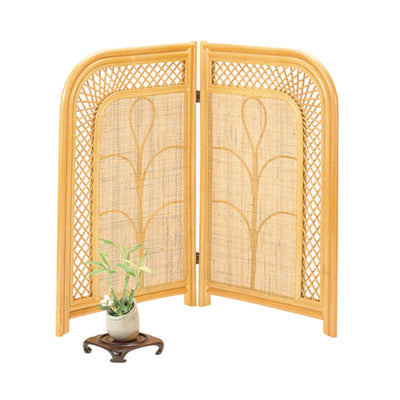 籐 スクリーン 二つ折り 高さ100cm 衝立 ラタン製