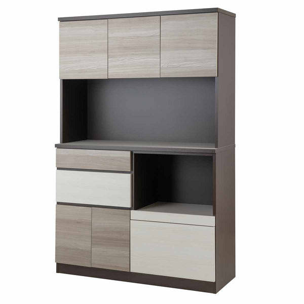 キッチンボード幅120cmスリートーンフルスライドレール日本製