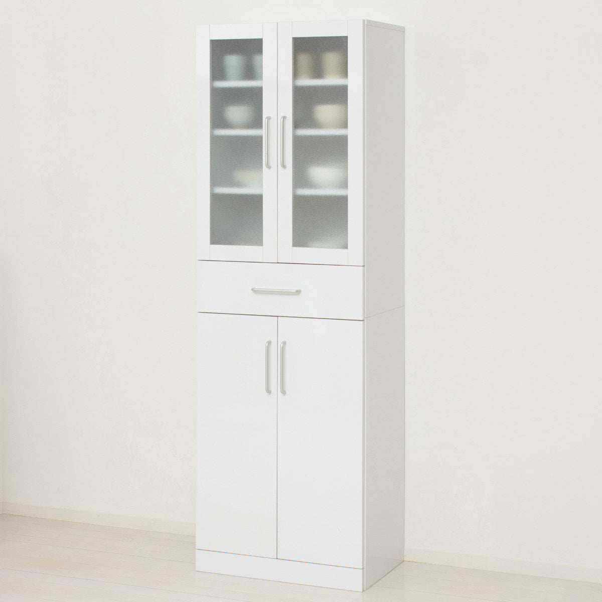 食器棚 幅60cm 高さ180cm メラミン すりガラス 背面化粧 – ハウジー