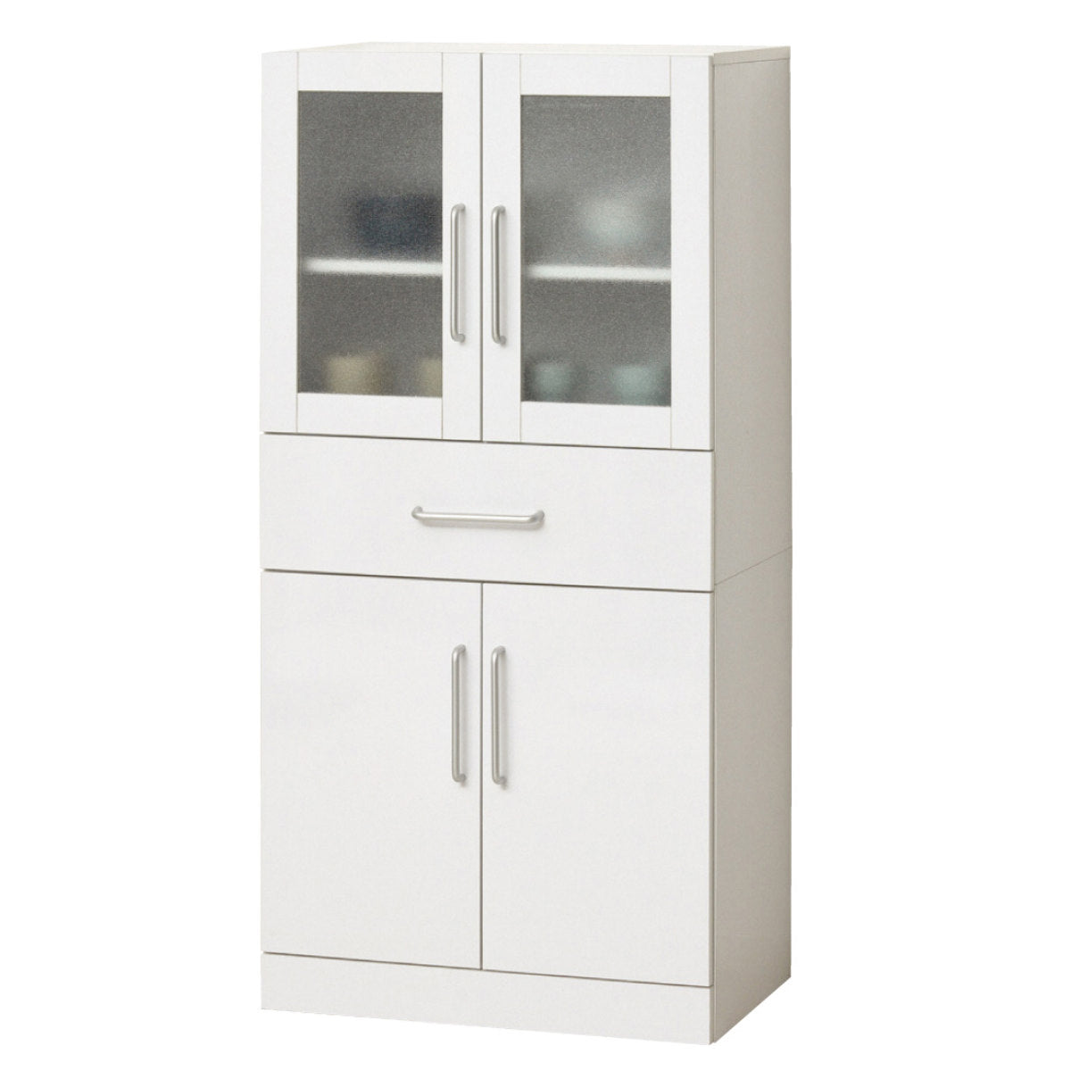 食器棚 幅60cm 高さ120cm メラミン すりガラス 背面化粧 – ハウジー