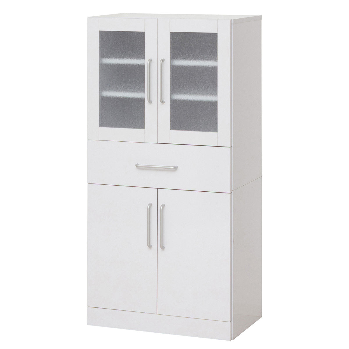 食器棚 幅60cm 高さ120cm メラミン すりガラス 背面化粧 – ハウジー