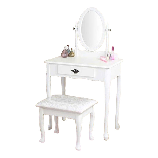 ドレッサースツール付アンティーク調姫系幅71.5cm