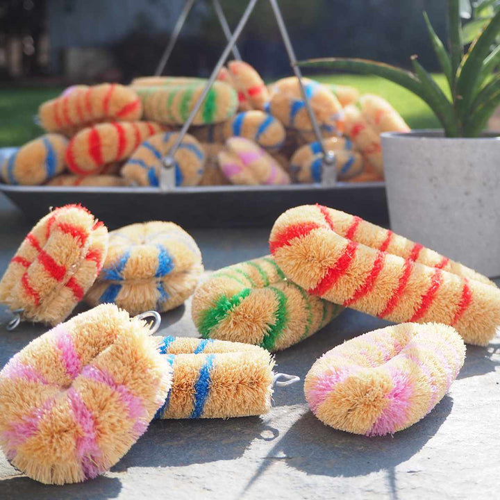 たわし亀の子束子日本製シマシマミニミニサイズコンパクト