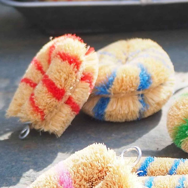 たわし亀の子束子日本製シマシマミニミニサイズコンパクト