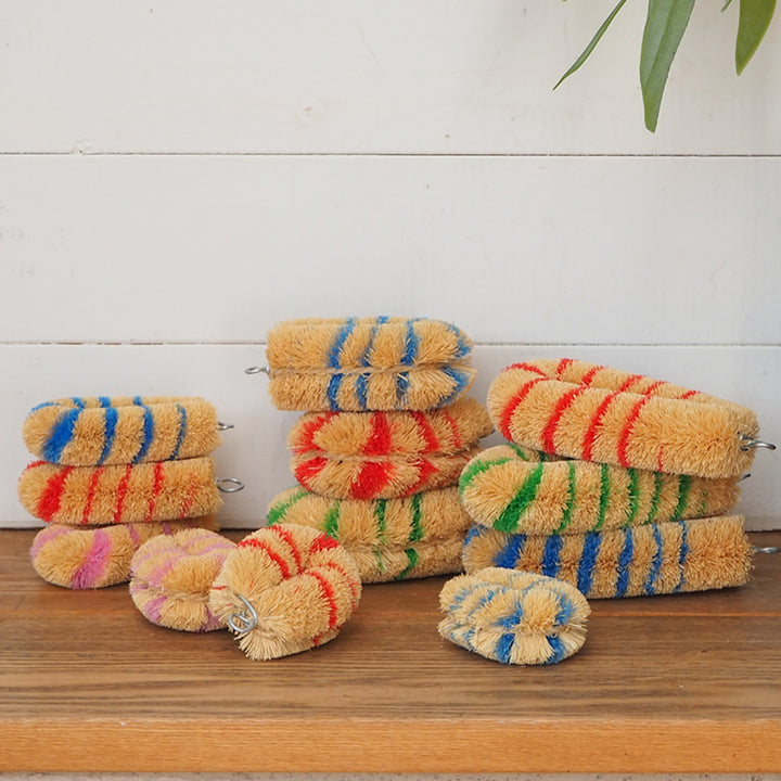 たわし亀の子束子日本製シマシマミニサイズコンパクト